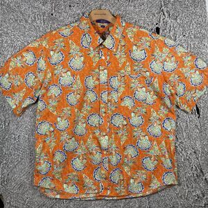 Alan Flusser Hawaiian Shirt Men's XXL Short Sleeve Floral Designer Tropical Golf